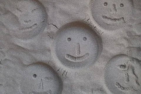 沙子，动感，魔法，孩子，玩耍，有趣，有趣，微笑