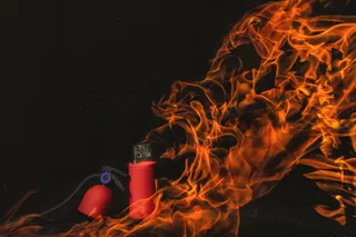 usb、闪存驱动器、技术、灭火器、火灾、燃烧、火焰、温度