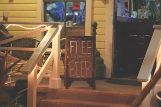 啤酒，标志，酒吧，字体，粉笔，楼梯，门