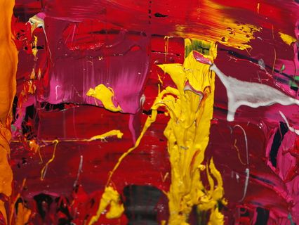 油墨、抽象、彩色、红色、黄色、粉色、白色、丝网印刷