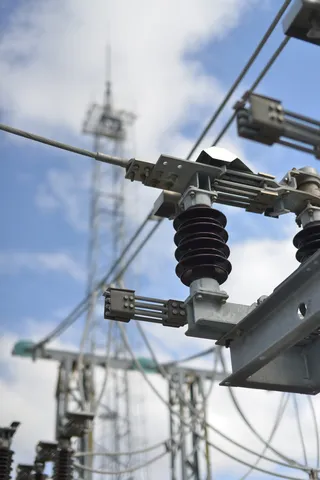 变电站, 权力, rashidinia, 设备, 天空, 一天, 专注于前景, 自然