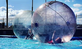 水球、水、游泳池、儿童、夏天、乐趣、假日、假期