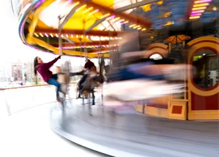 波士顿, 美国, 格林威公开市场, 马匹, 欢乐, 议案, 女孩, 长时间曝光