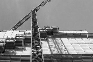 建筑，施工，costruzioni，建筑起重机，栏杆，扶手，脚手架，混凝土，栏杆