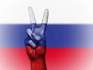 白色, 蓝色, 红色, 国旗, 俄罗斯, 和平, 手, 国家