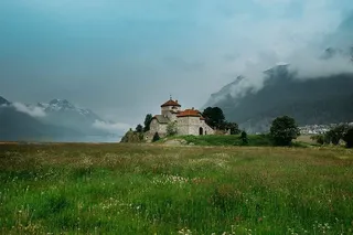 云，乡村，黎明，日光，草地，草原，高地，小山