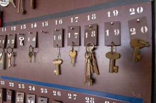 关键, 表, 工厂, urbex, 挂起, 钉子, 办公室, 业务