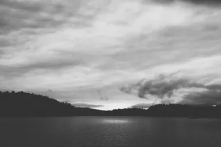 场景、水、湖、海、海洋、海岸、海岸、丘陵