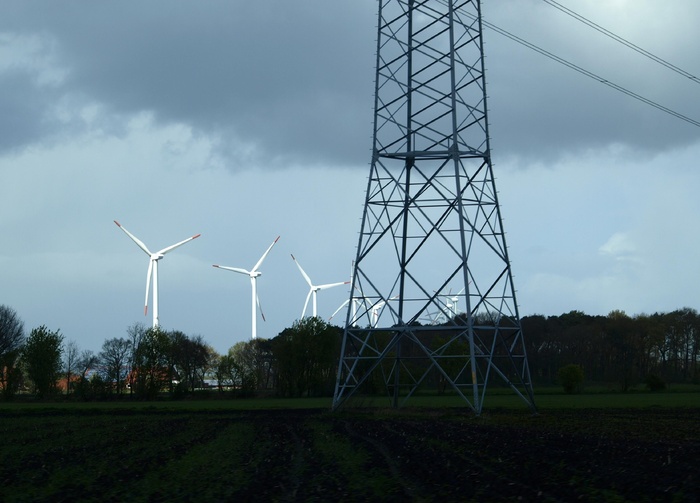 能源，风车，风，windräder，turn，east frisia，current，strommast