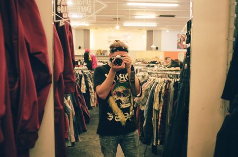 美国，西雅图，骷髅，电影，相机，旧货店，摄影主题，生活方式