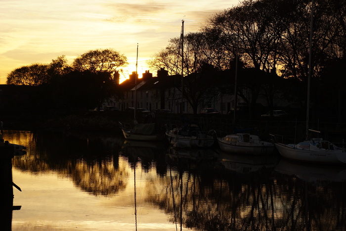 faversham，kent，creek，river，boat，sunset，water，航海船