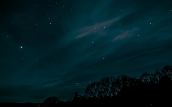 夜晚的星星，自然，风景，山，云，天空，旅行，冒险