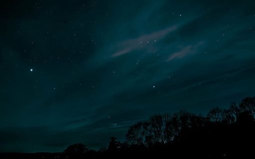 夜晚的星星，自然，风景，山，云，天空，旅行，冒险