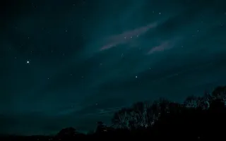 夜晚的星星，自然，风景，山，云，天空，旅行，冒险