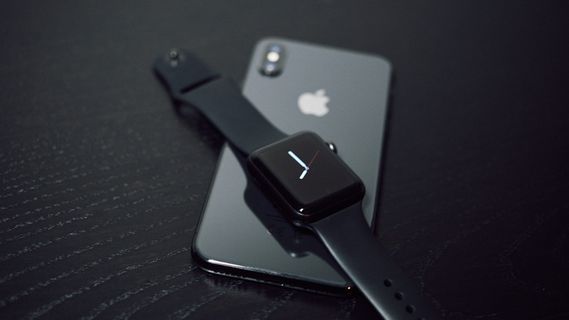 灰色、黑色、极简主义、深色、细节、产品、智能手表、智能手机