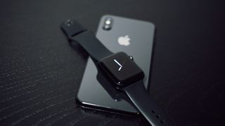 灰色、黑色、极简主义、深色、细节、产品、智能手表、智能手机