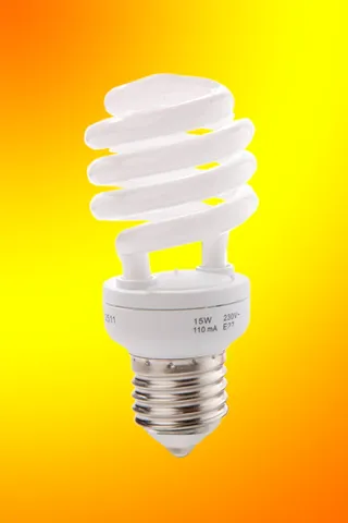 白色，线圈灯泡，火花灯，节能灯，节能灯泡，灯，节电，电流