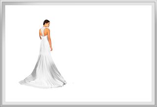 女人，穿着白色无袖礼服，新娘，女性，美丽，抽象