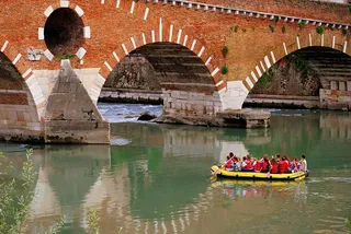 充气式、row、石桥、维罗纳、阿迪奇、河流、纪念碑、古代
