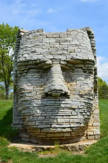 皮革，嘴唇，美洲原住民，皮革嘴唇，酋长，雕塑，艺术，Scito公园