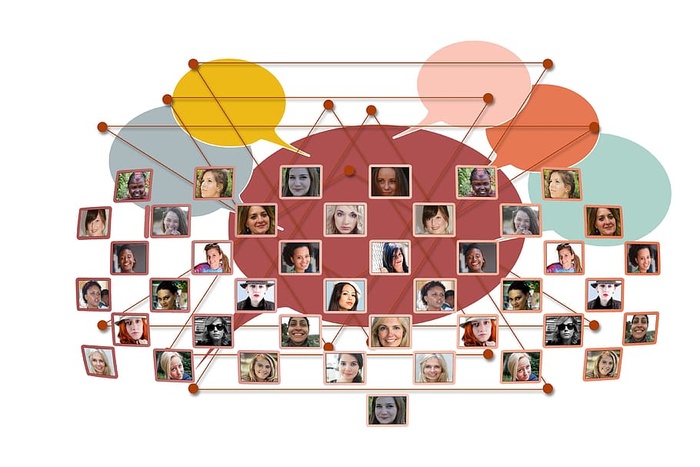 图表组织截图、女性、网络、面孔、社交、游戏、团队、团队合作