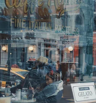 美国, 纽约, 下东区, 窗口, 街头摄影, SOHO, 女孩, 咖啡厅