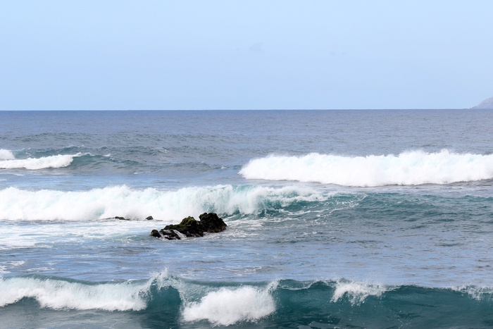 海浪，大西洋，海洋，水，岩石，海岸，岛屿，太空