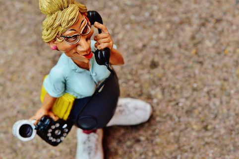 女士、holding、电话、秘书、办公室、日程安排、电话、文件