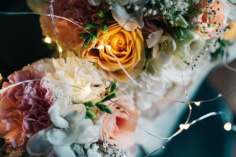 袋子里的一束花，还有一些神灯