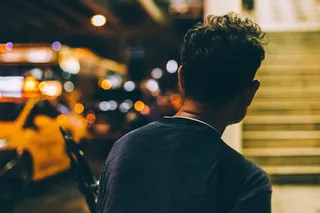 人，男人，孤独，黑暗，夜晚，汽车，车辆，出租车