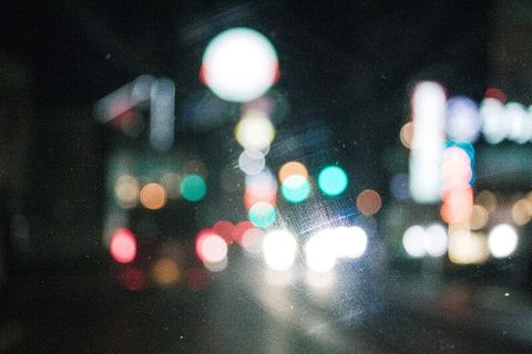 日本，福冈，波基，灯光，模糊，道路，夜晚，汽车