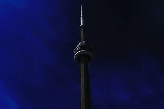加拿大国家电视塔，深蓝色，天空，塔，地标，亚历山大广场，电视塔-柏林