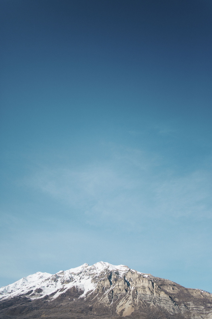 风景照片，灰色，山，覆盖，雪，蓝色，天空，云