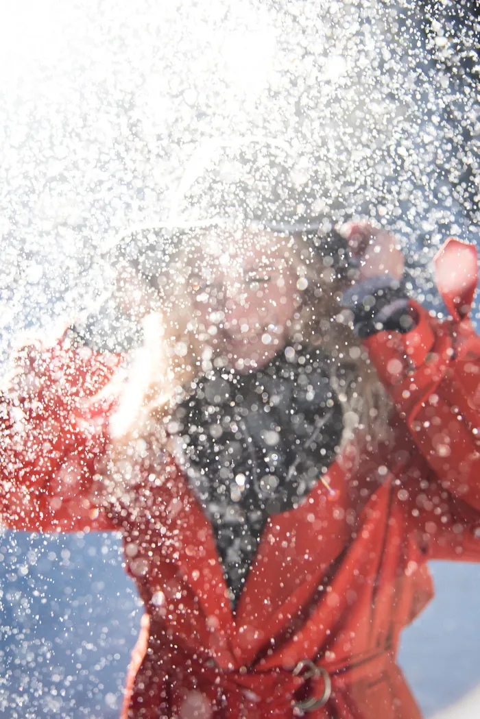 模糊, 之间, 锋利, 微笑, 蓝色, 森林, 秋季, 一年