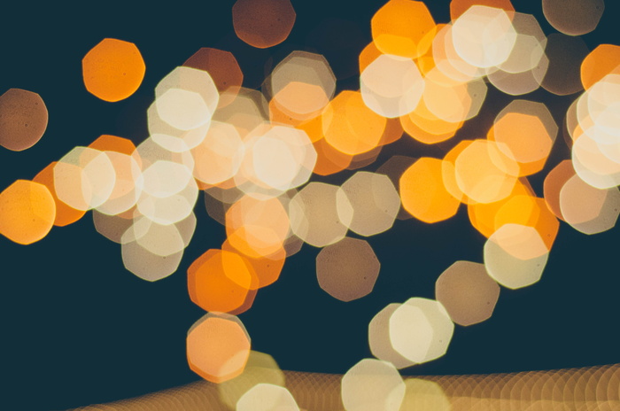 特写, 照片, 五彩, 散景灯, 夜, 散景, 模糊, 庆典