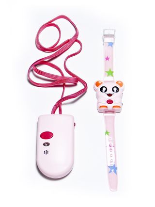 粉红色两件式手表玩具套装