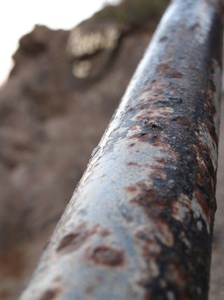 扶手，氧化物，旧，时间，特写，无人，选择性聚焦，白天