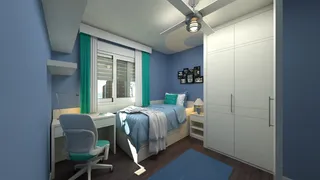 白色，衣柜，旁边，床，窗，卧室，房间，青年