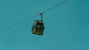 最小，缆车，汽车，电缆，天线，天空，晴朗，户外