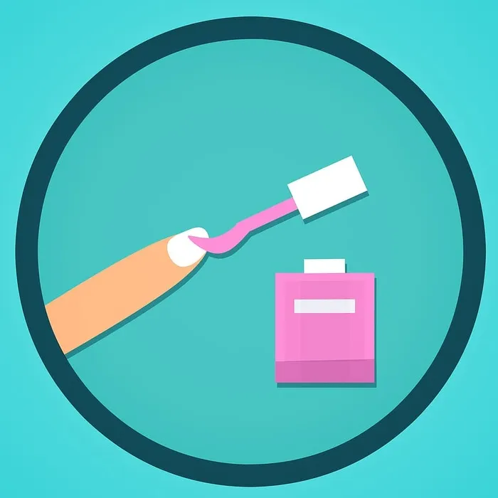 指甲抛光示意图。