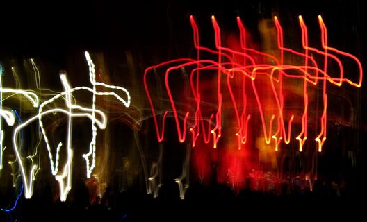 光, 氖, 篝火, 火, 火焰, 灯光, 夜生活, 激光