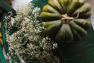 绿色南瓜俯视图