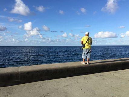 男子，携带，吊袋，站立，身体，水，古巴，哈瓦那