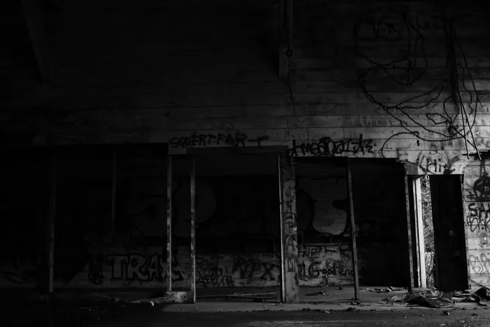 美国，混凝土，佤邦，黑白，涂鸦，废弃，建筑，建筑结构，建筑