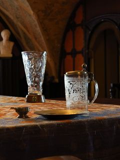 Castle，Nove Mesto Nad Metuji，玻璃，切割玻璃，库存，文艺复兴，食品和饮料，室内