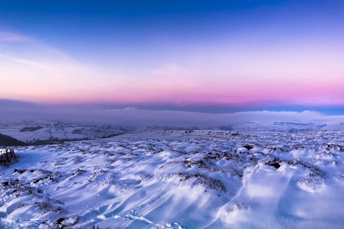 紫色, 蓝色, 天空, 雪, 冬天, 暮光之城, 圣诞节, 12 月