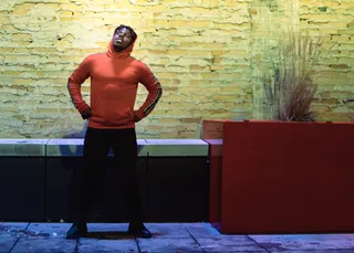 男人，红色，黄色，颜色，活力，英雄，姿势，站立