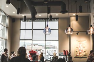 美国，俄勒冈，商店，咖啡店，灯光，极简主义，极简主义，苹果风格