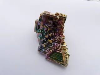 晶体，矿物，彩虹色，铋，铋晶体，铋晶体水平，繁殖，美学