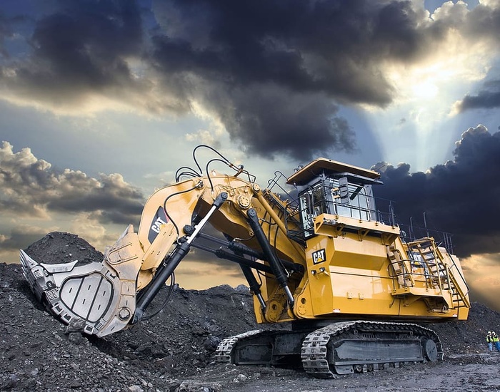 黄色、黑色、反铲、大型液压挖掘机、cat、6030、caterpillar、工程机械